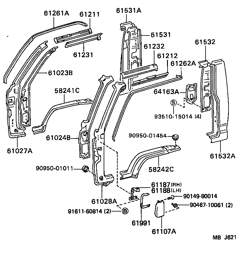 58012-95441 PANEL, FLOOR SIDE, LH product image