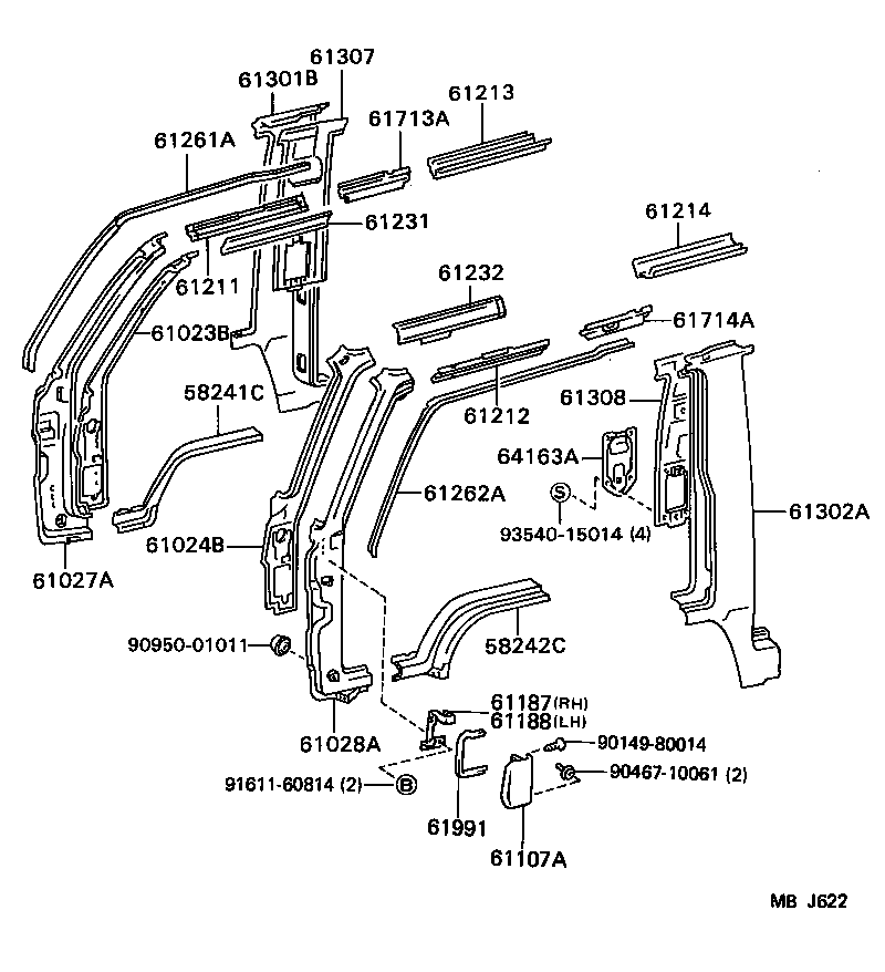 58012-95441 PANEL, FLOOR SIDE, LH product image