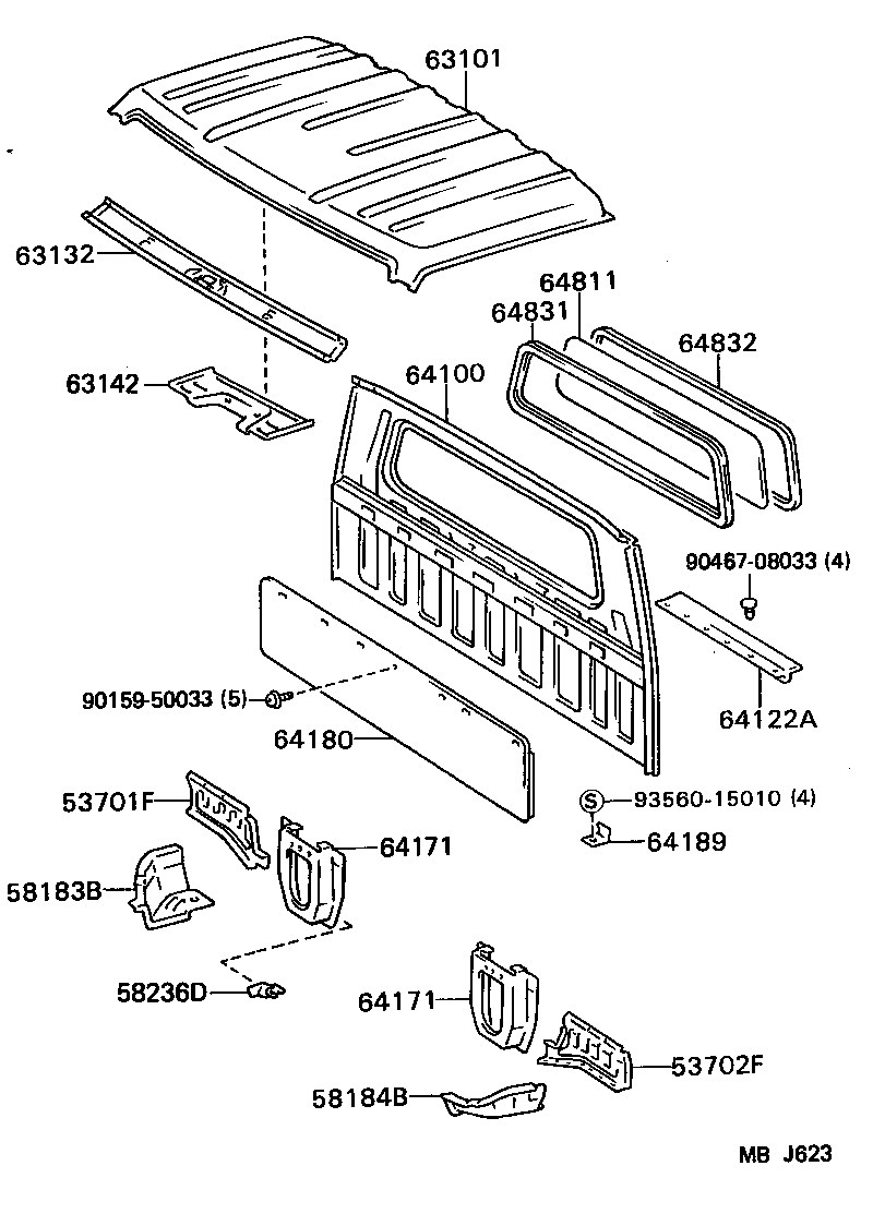 64122-95019 BAFFLE, DUST REAR BODY product image