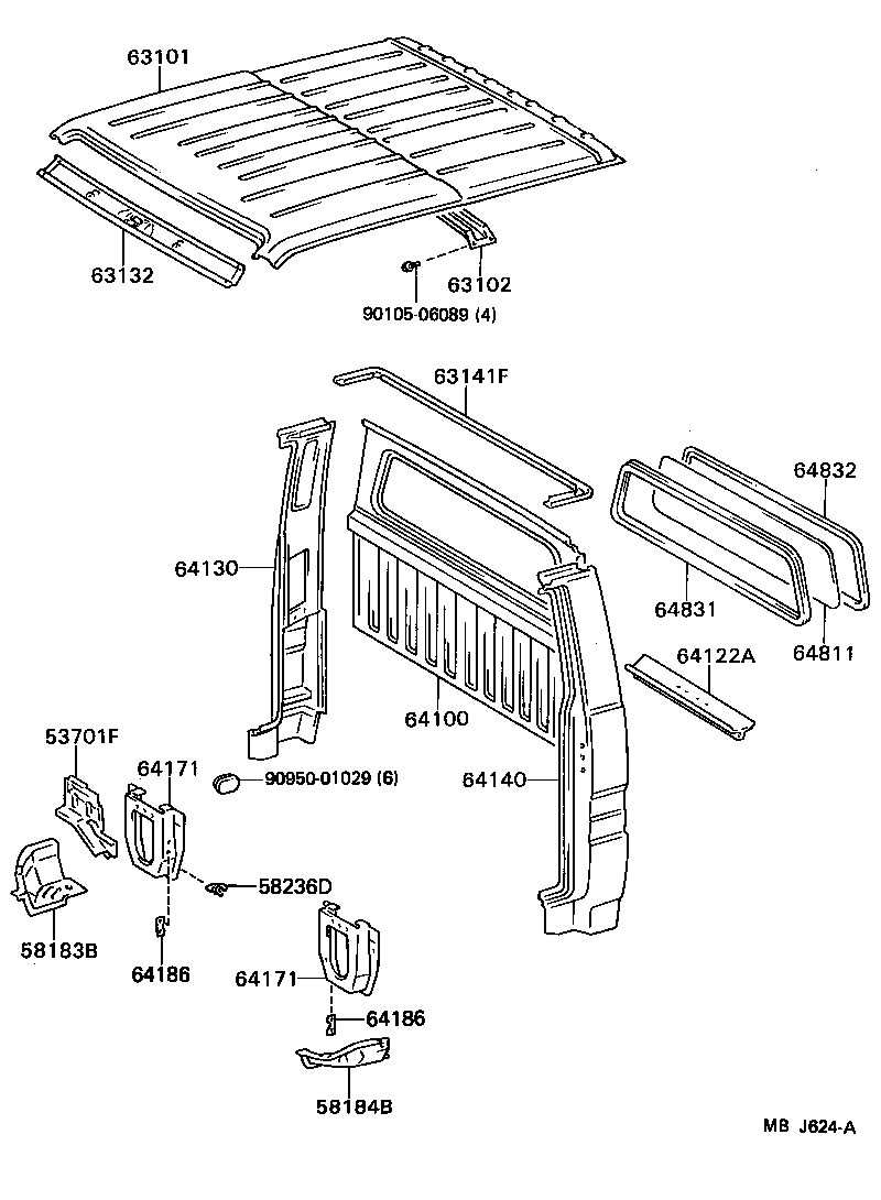 64122-95019 BAFFLE, DUST REAR BODY product image