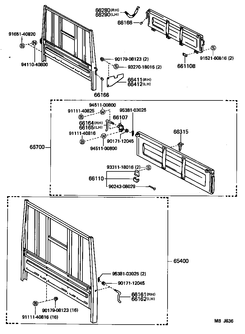 65400-95061 FRAME ASSY, REAR BODY GUARD product image