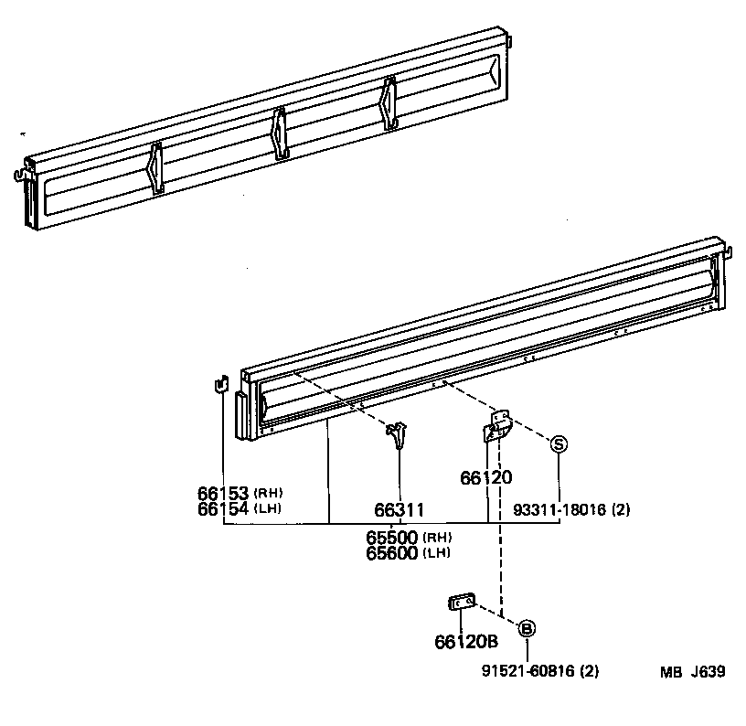 66110-95409 HINGE ASSY, SIDE GATE product image