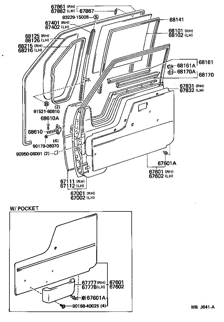 67001-95422 PANEL SUB-ASSY, FRONT DOOR, RH product image