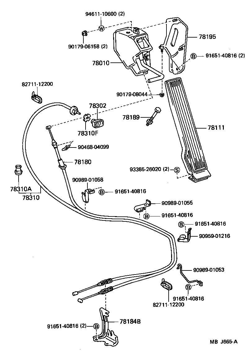 78304-95010 CABLE ASSY, CHOKE product image