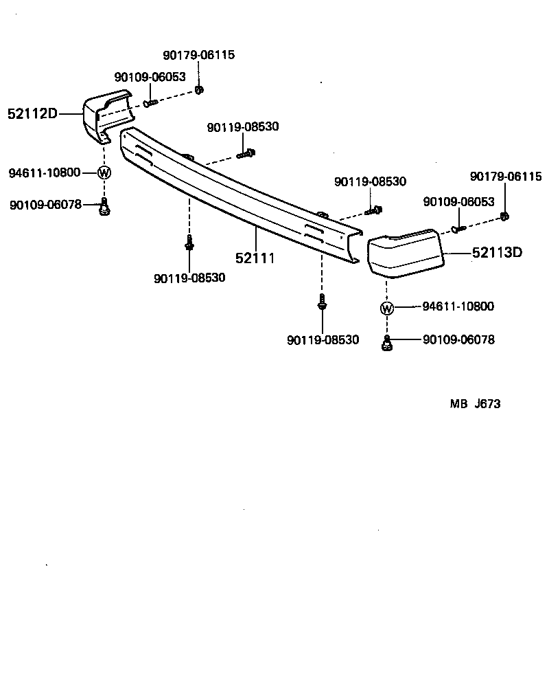 52113-95A03 EXTENSION, FRONT BUMPER, LH product image