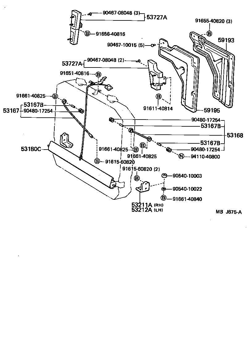 53180-95A00 SHUTTER ASSY, RADIATOR product image
