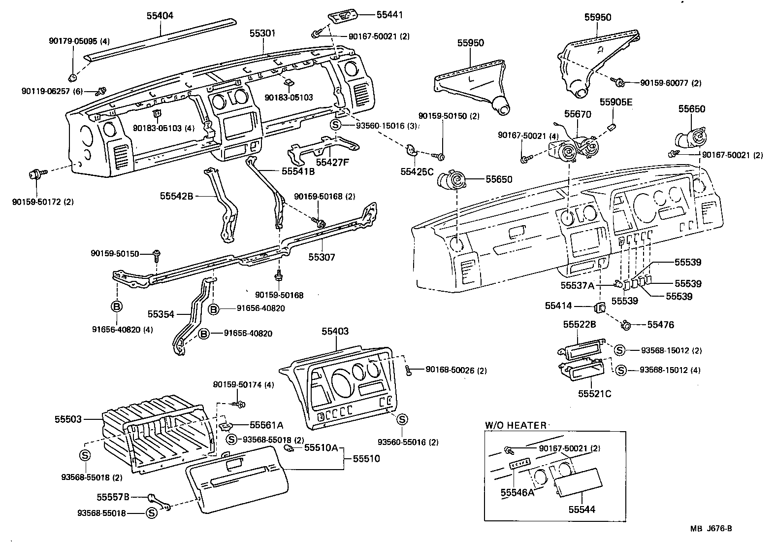 55307-95404 REINFORCEMENT SUB-ASSY, INSTRUMENT PANEL, LOWER product image