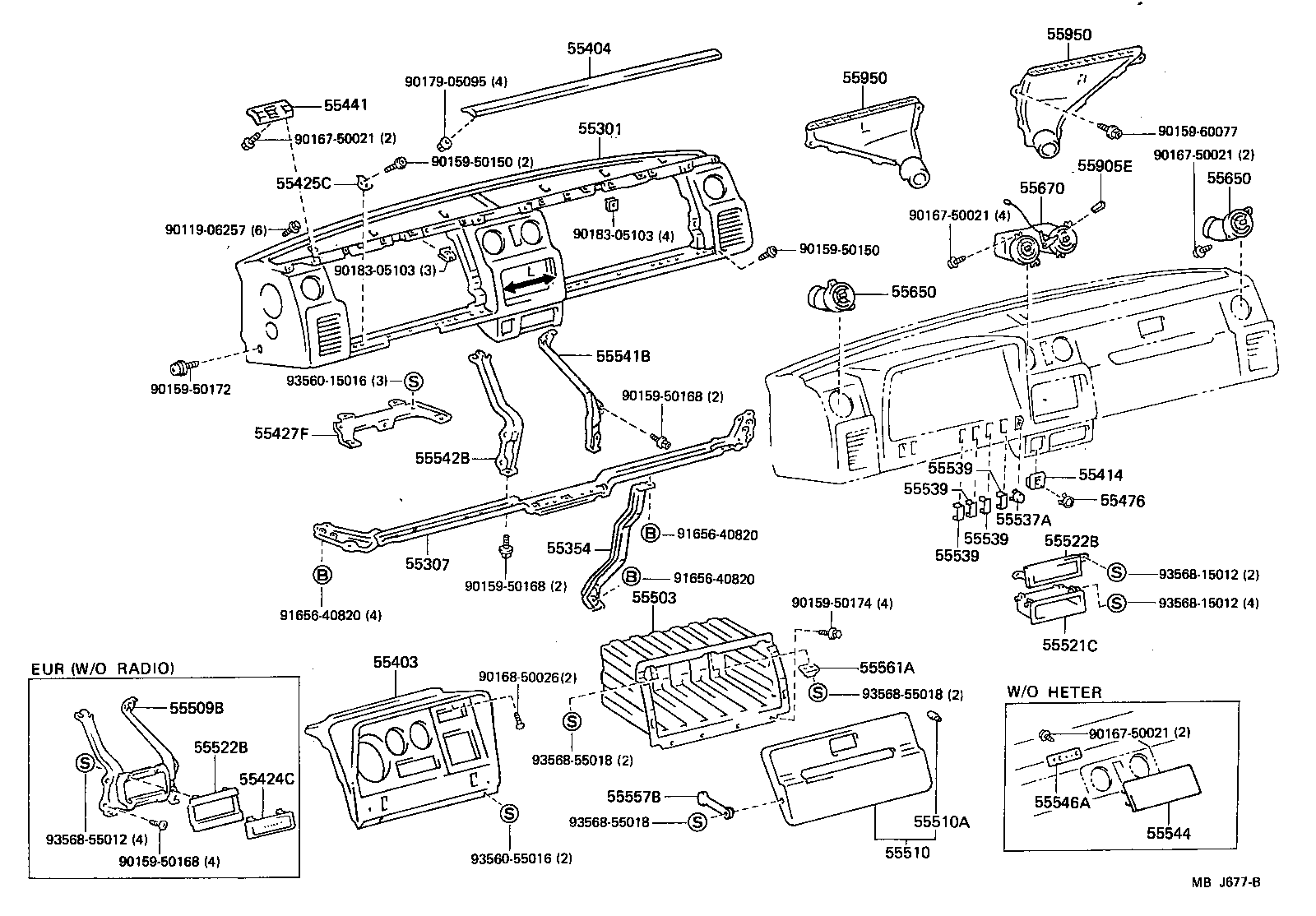55307-95404 REINFORCEMENT SUB-ASSY, INSTRUMENT PANEL, LOWER product image