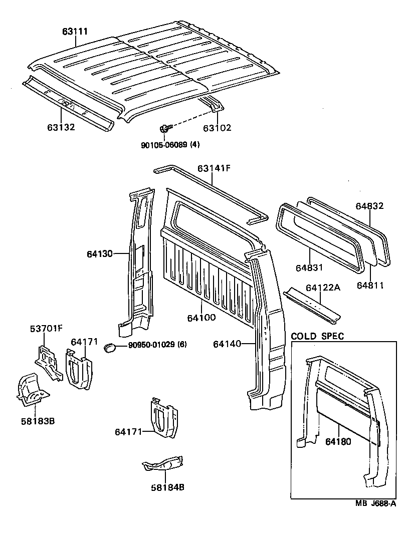 63072-95401 DEFLECTOR SET, ROOF AIR product image