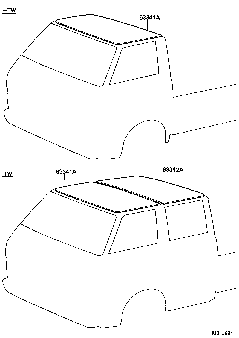 63341-95027-03 SILENCER, ROOF, NO.1 product image