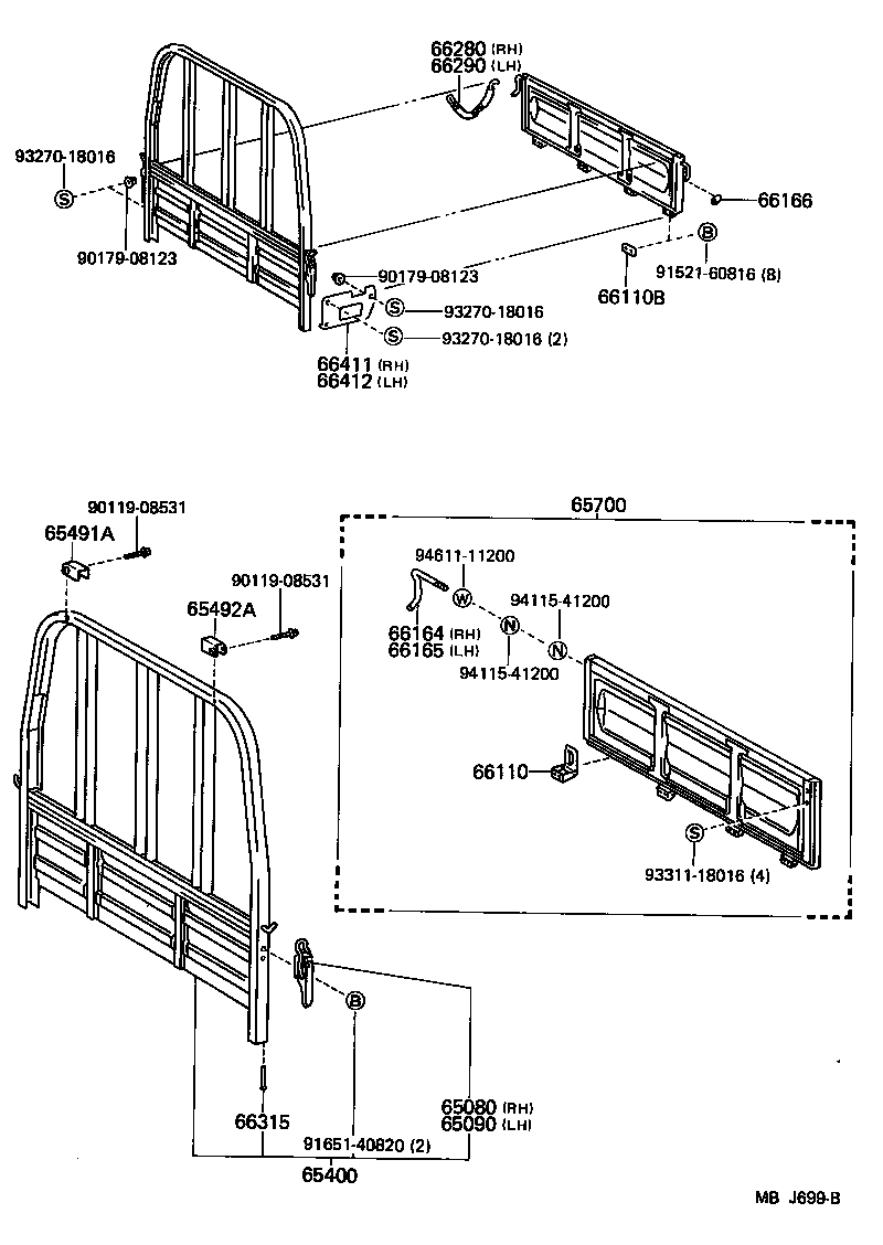 65400-92503 FRAME ASSY, REAR BODY GUARD product image