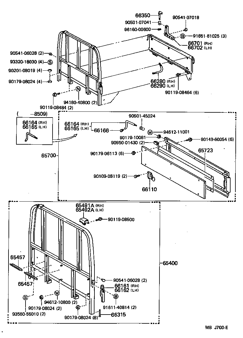 65400-92503 FRAME ASSY, REAR BODY GUARD product image