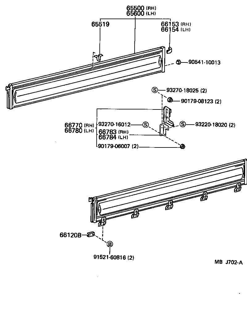 66780-95013 SUPPORT SUB-ASSY, SIDE GATE, LH product image