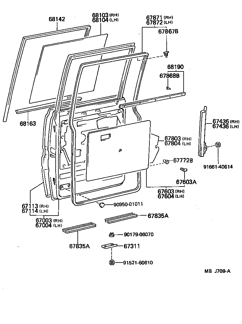 67113-95400 PANEL, REAR DOOR, OUTER RH product image