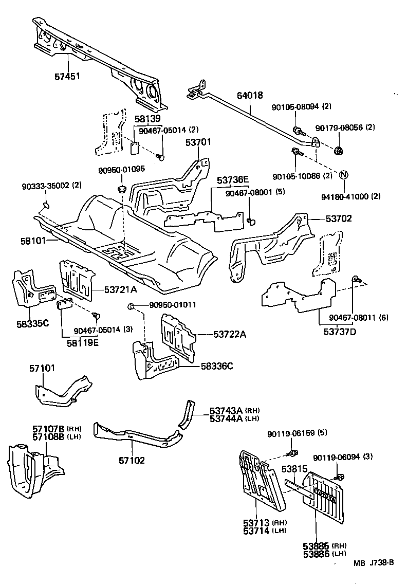 53716-95A02 APRON, FENDER SIDE, LH product image