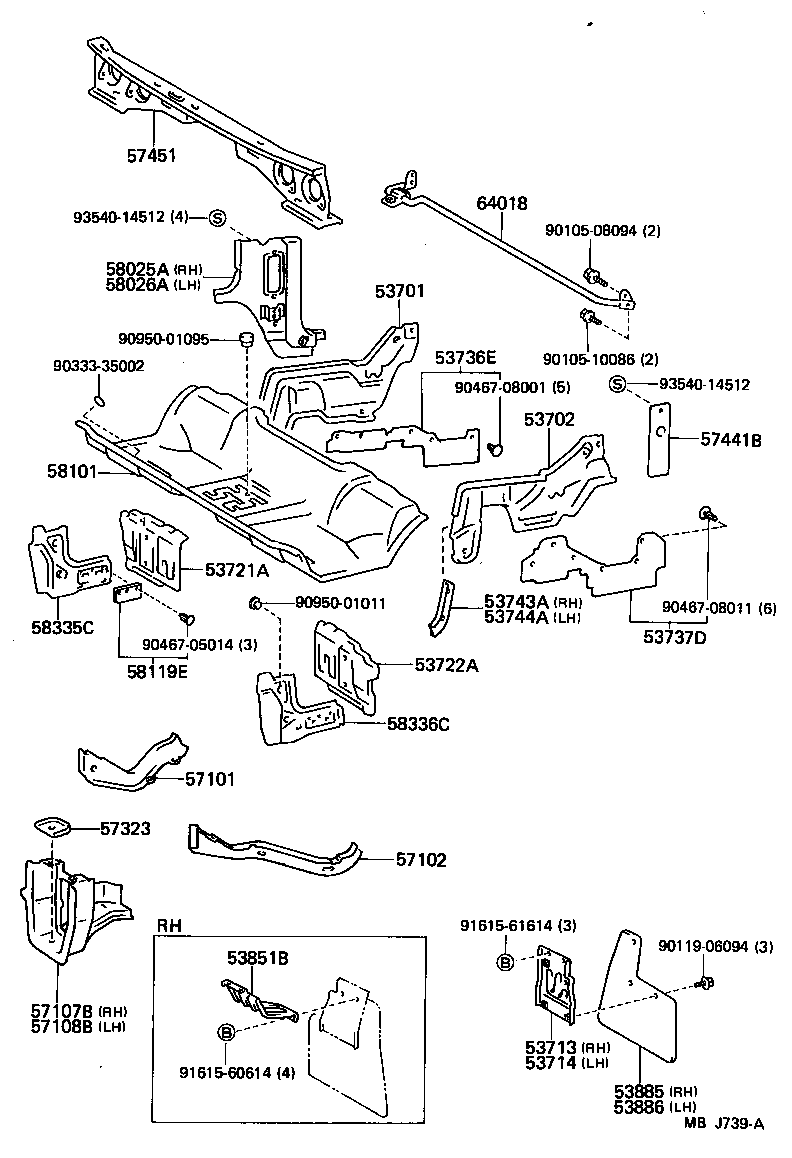 53716-95A02 APRON, FENDER SIDE, LH product image
