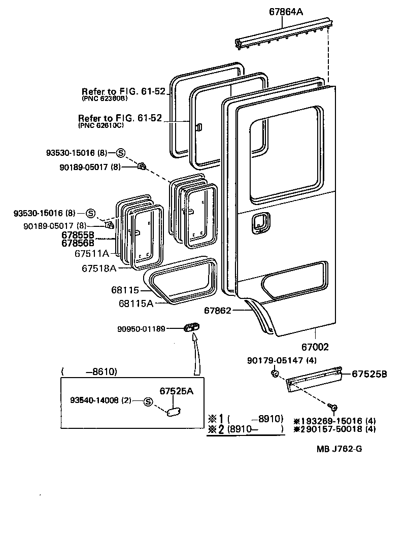 67862-90F00 WEATHERSTRIP, FRONT DOOR, LH product image