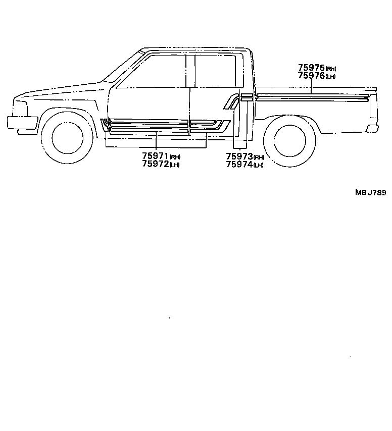 75985-89136 STRIPE, SIDE, RH NO.1 product image