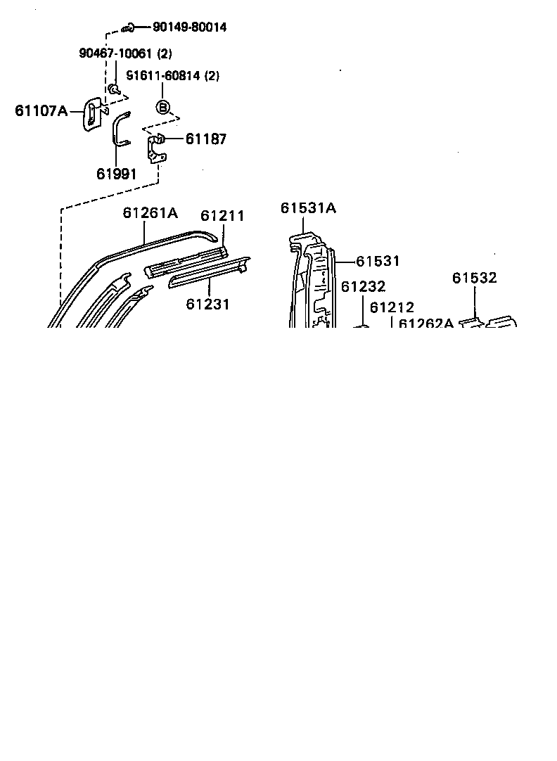 61024-95403 PILLAR SUB-ASSY, FRONT BODY, INNER LH product image