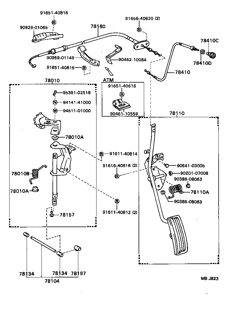 78120-89133 ROD ASSY, ACCELERATOR PEDAL product image
