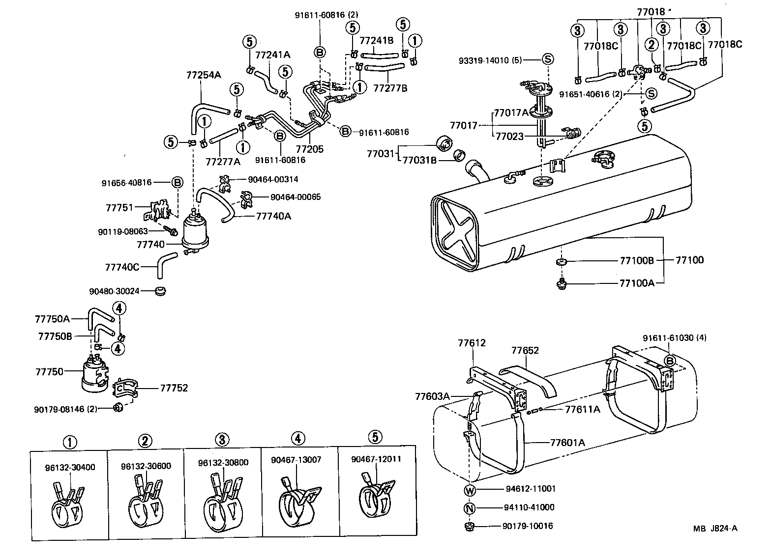 77259-26020 HOSE, FUEL, NO.1 (FOR EMISSION TUBE, NO.1) product image