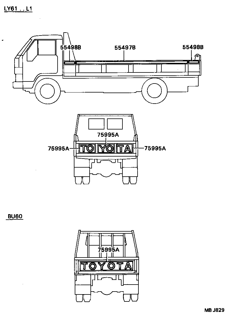 75471-93102 STRIPE, REAR BODY, CENTER product image