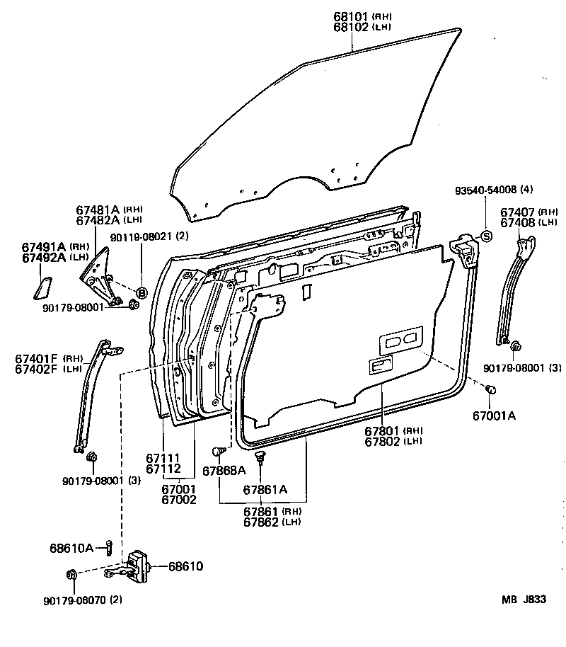 67002-30530 PANEL SUB-ASSY, FRONT DOOR, LH product image