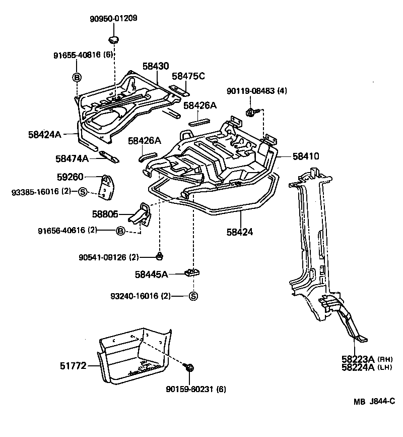 53728-95014 BRACKET, FENDER APRON, RH product image