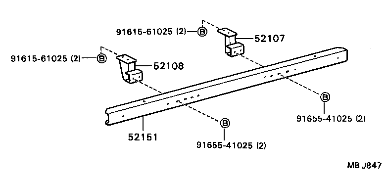 52615-93100 BUMPER ASSY, REAR product image