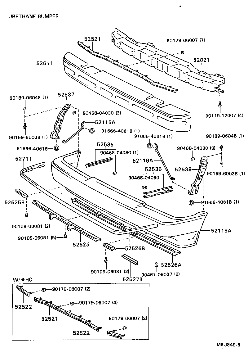 52021-20130 REINFORCEMENT SUB-ASSY, FRONT BUMPER product image