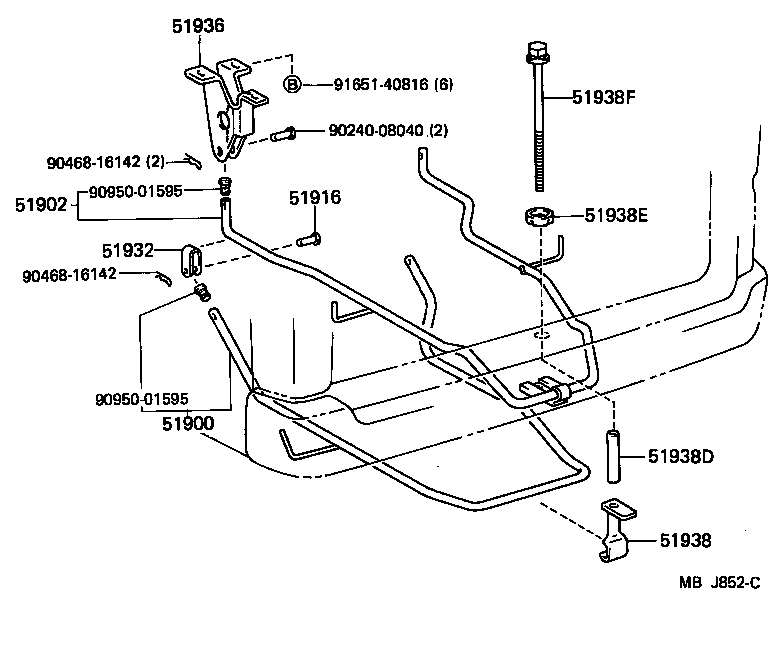 51938-27050 LOCK, SPARE WHEEL CARRIER product image