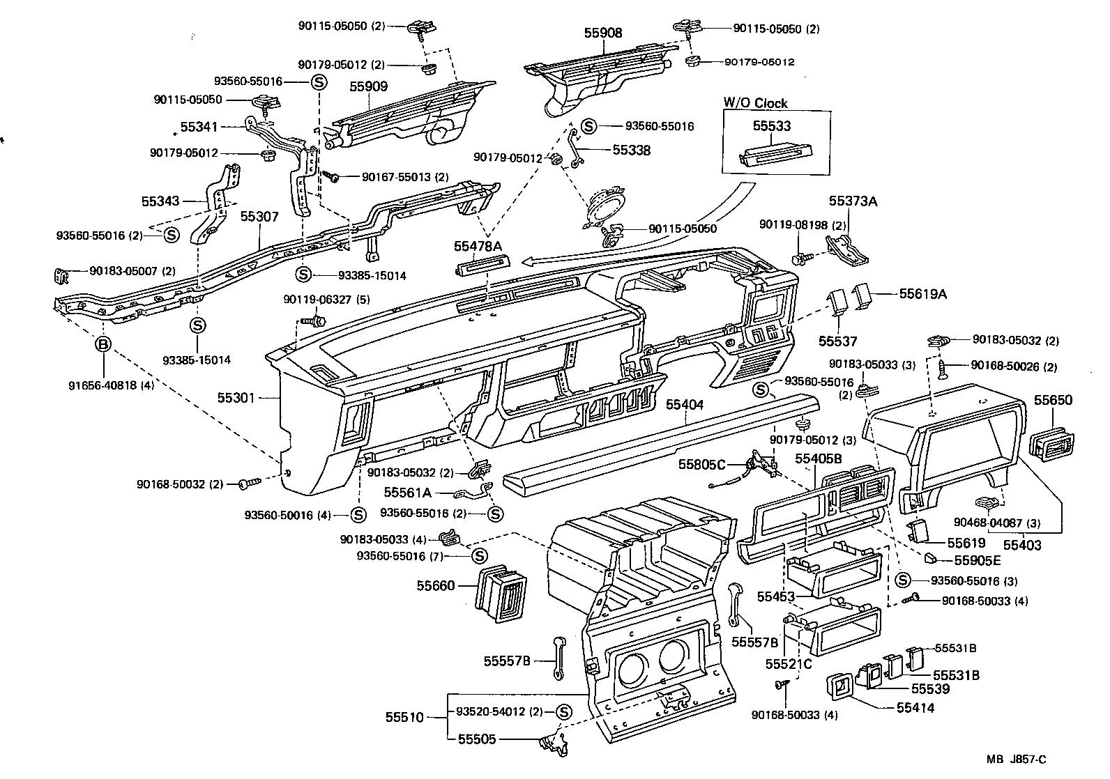 55521-95704 COVER, STEREO OPENING product image
