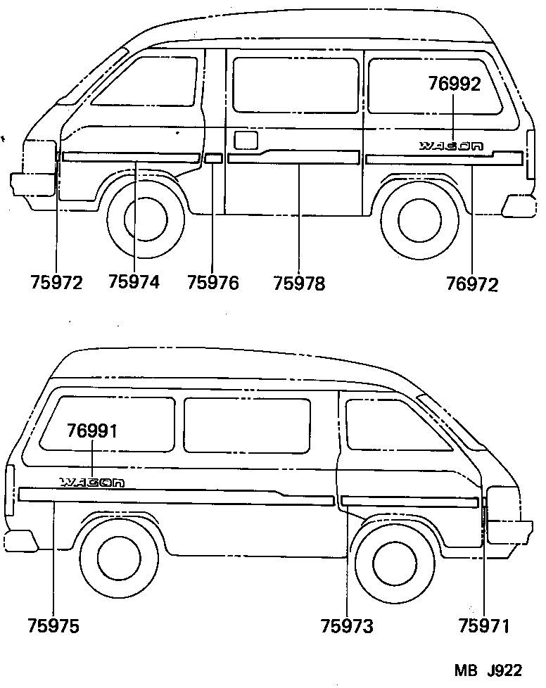 75357-95702 STRIPE, SIDE MARK, RH NO.1 product image