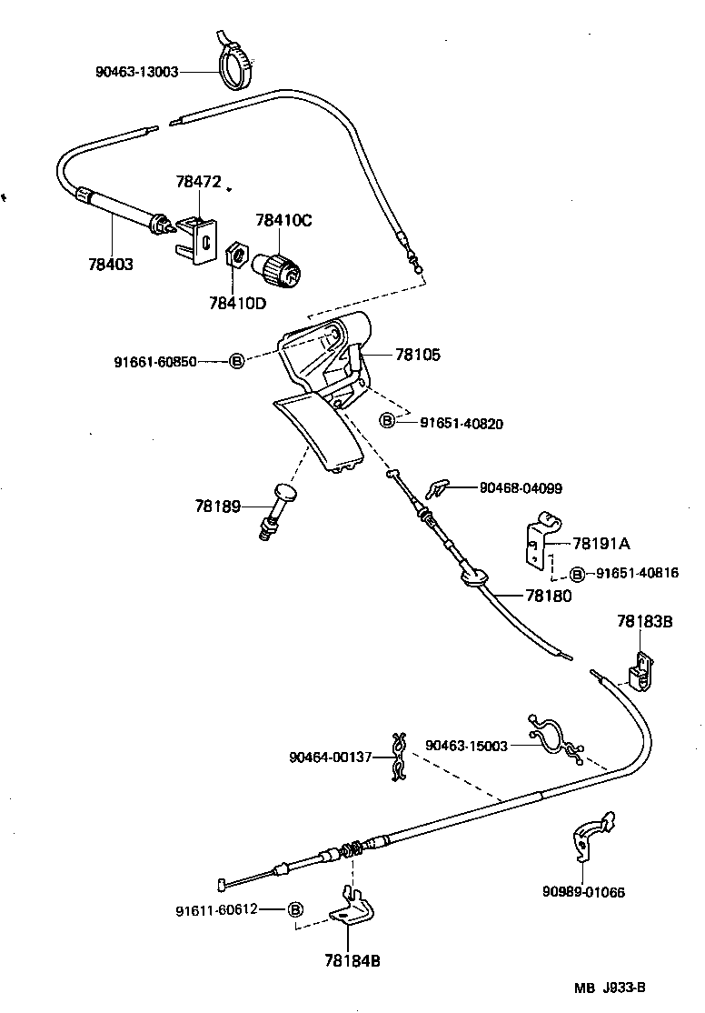 78404-95700 CABLE SUB-ASSY, THROTTLE CONTROL product image
