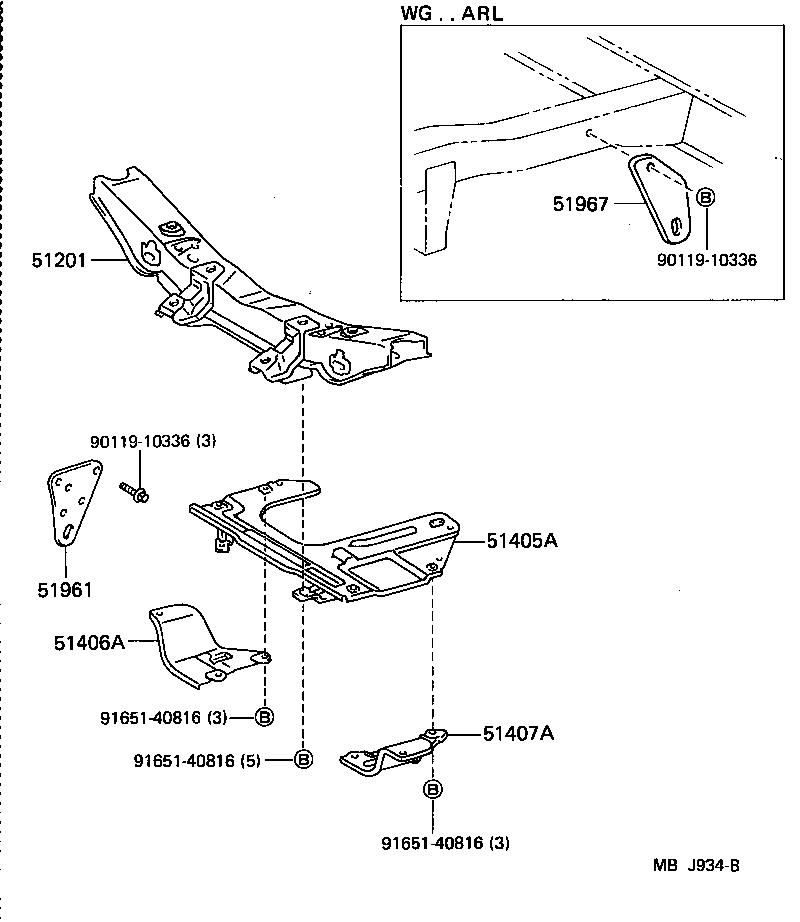 51203-95701 CROSSMEMBER SUB-ASSY, FRONT SUSPENSION product image