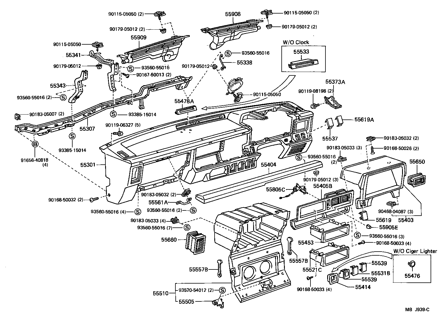 55405-95705-06 PANEL SUB-ASSY, INSTRUMENT CLUSTER FINISH, CENTER product image