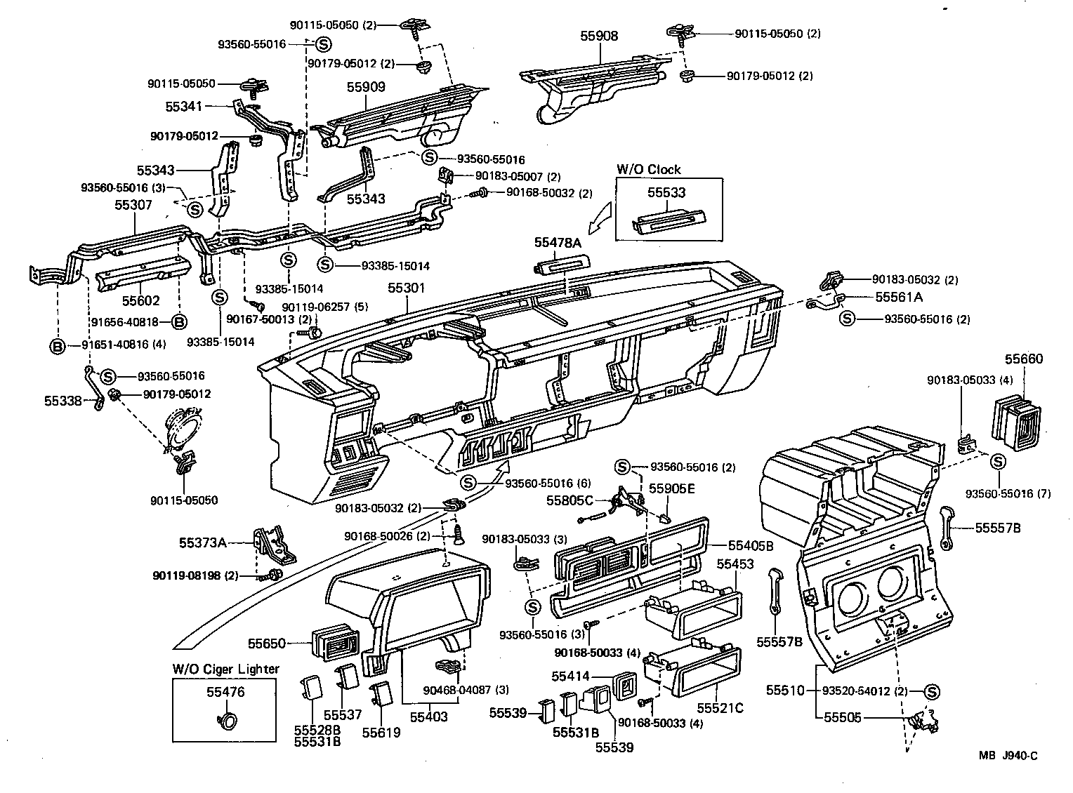 55405-95705-06 PANEL SUB-ASSY, INSTRUMENT CLUSTER FINISH, CENTER product image