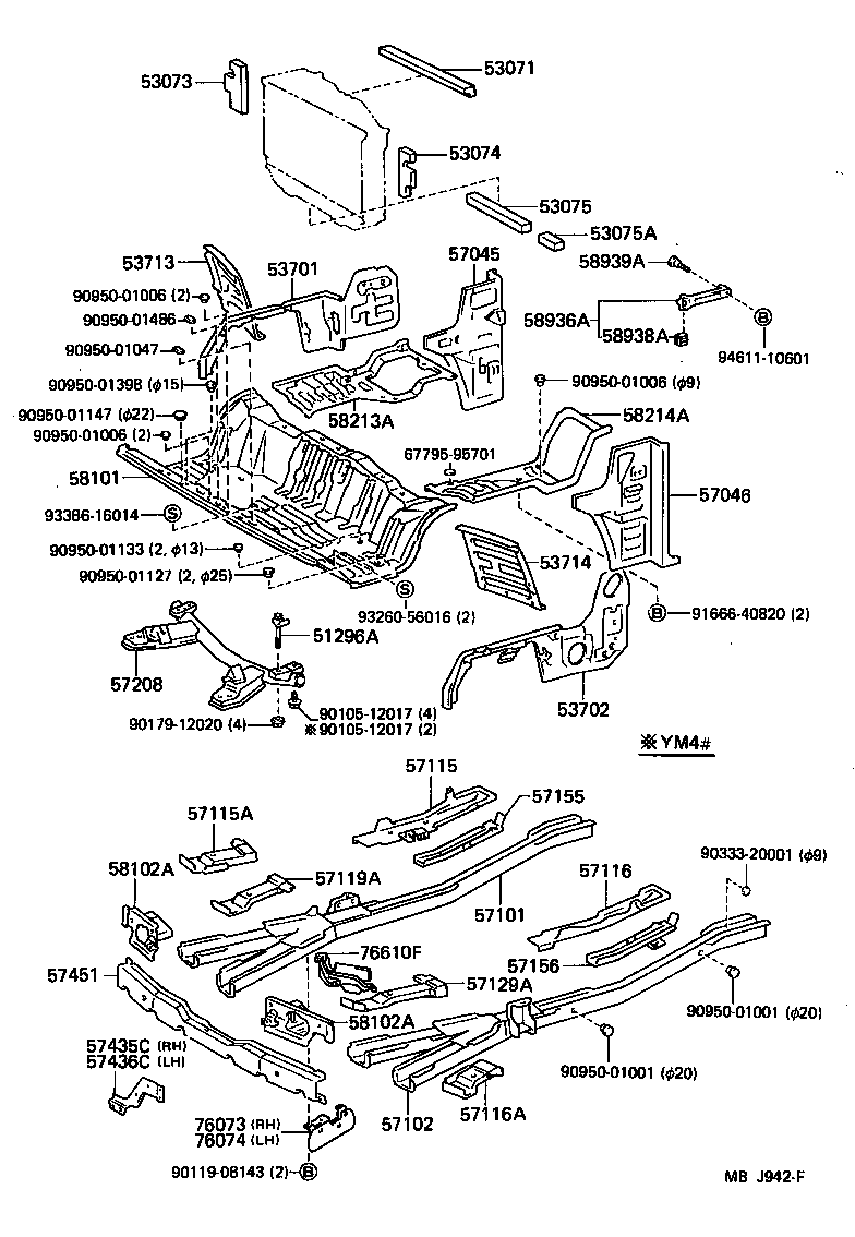 51021-95702 MEMBER SUB-ASSY, ENGINE FRONT MOUNTING product image