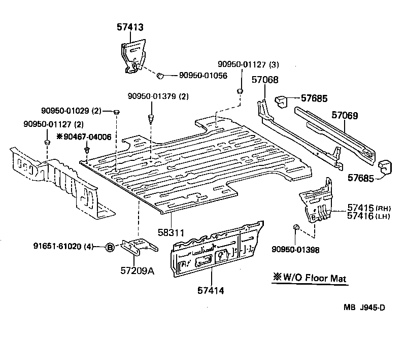 57308-95704 OUTRIGGER, NO.4 LH product image