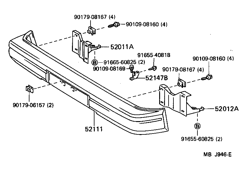 52147-95702 BRACKET, FRONT BUMPER MOUNTING product image