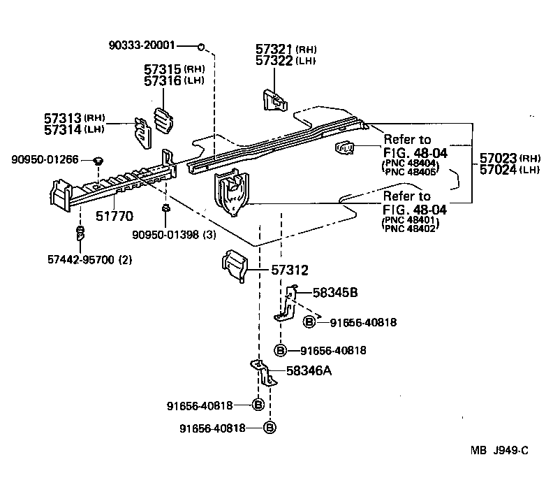 57308-95704 OUTRIGGER, NO.4 LH product image
