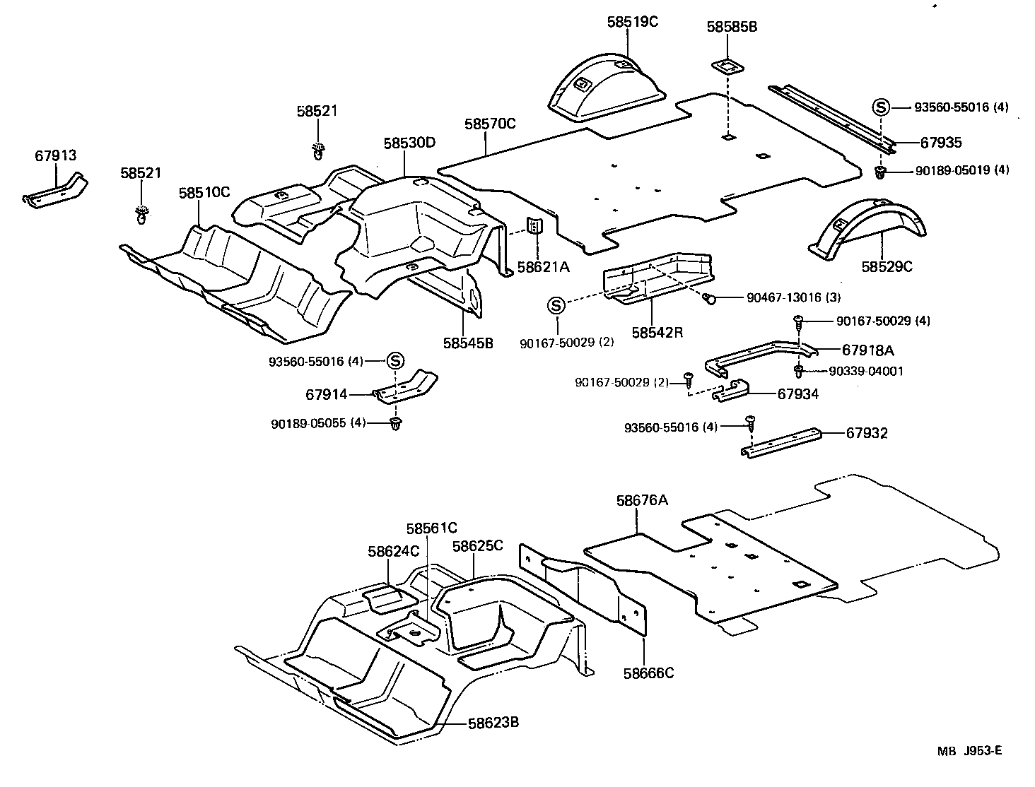58623-95702 PAD, FRONT FLOOR SILENCER, CENTER product image