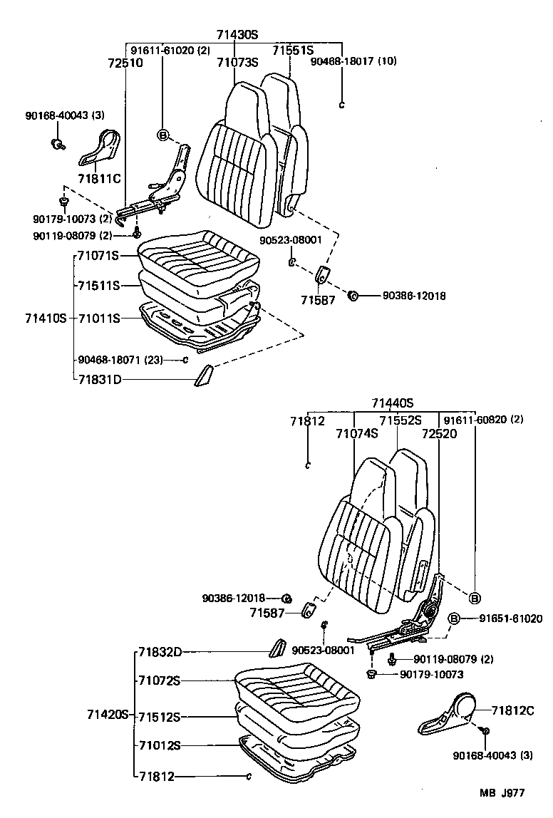 71033-95701 PAD, CENTER SEAT BACK product image