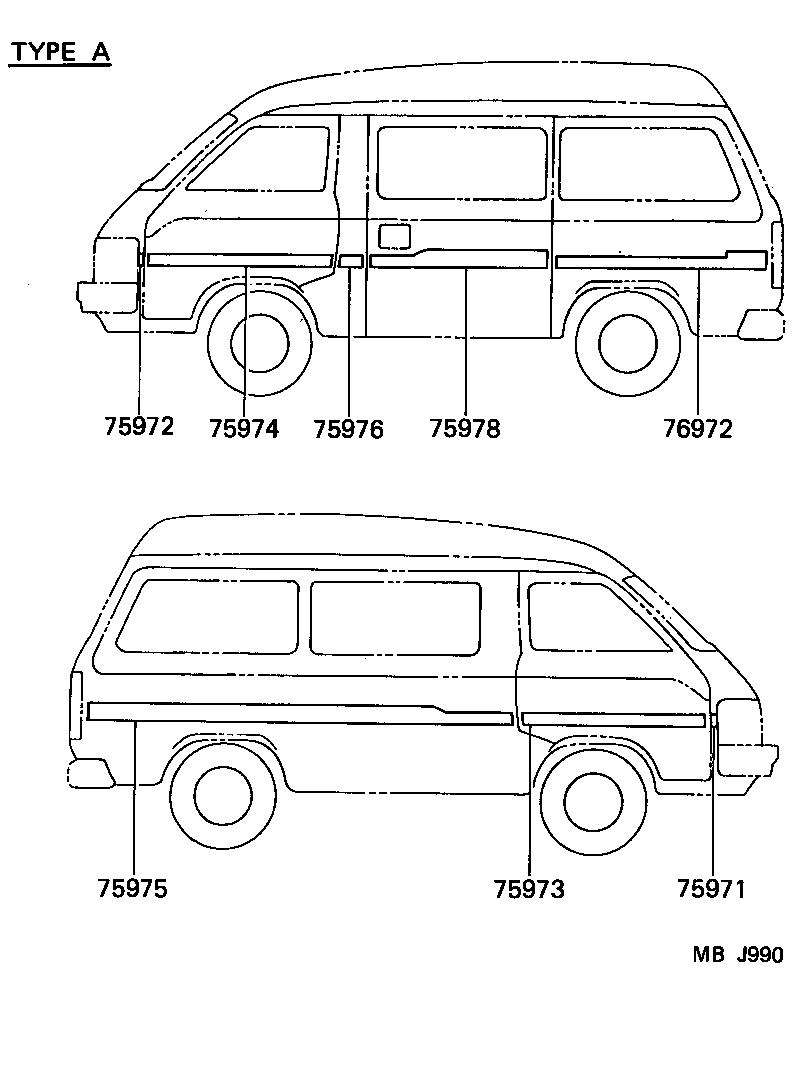 75984-95707 STRIPE, SIDE, LH NO.4 product image