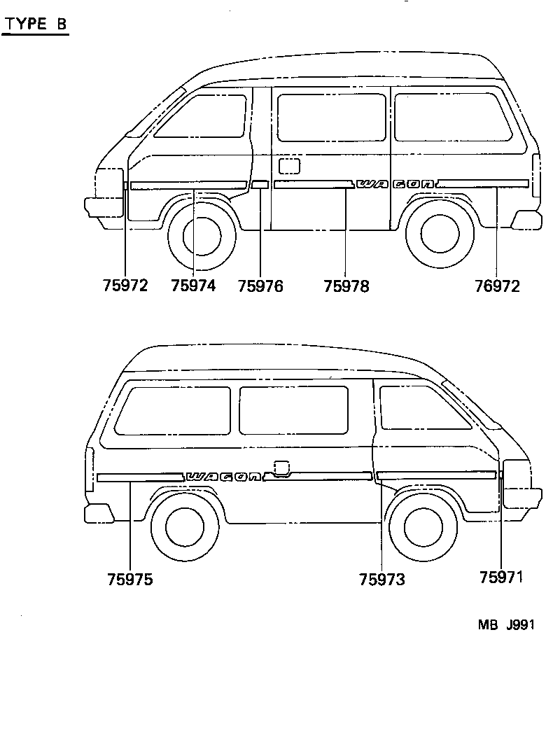 75984-95707 STRIPE, SIDE, LH NO.4 product image