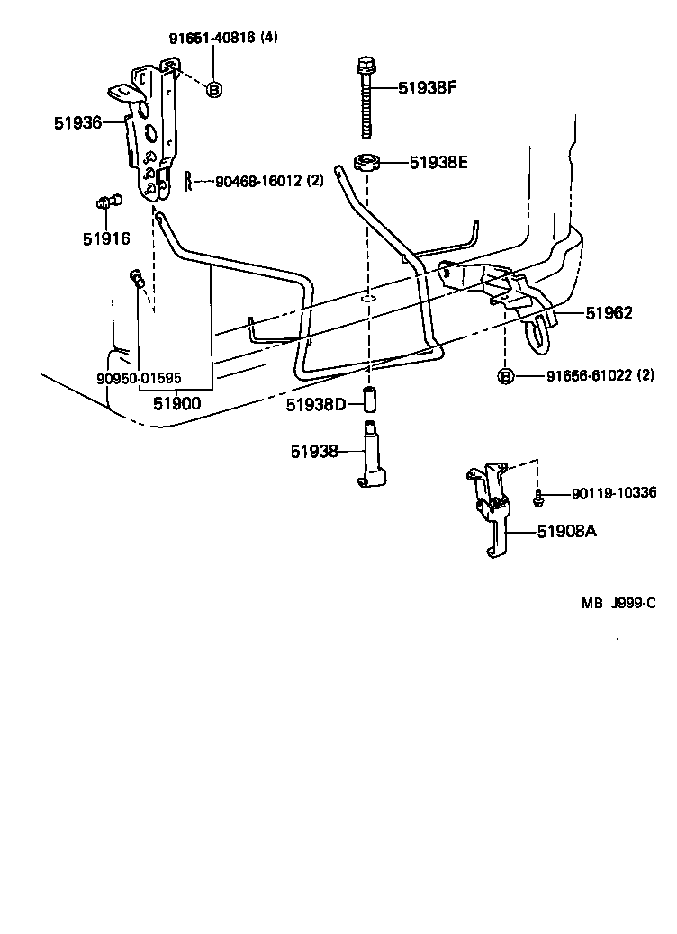 51095-95700 HOOK, NO.2 product image