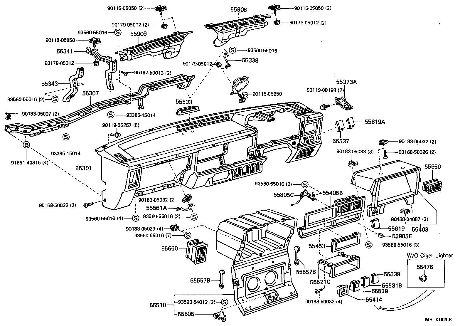 55306-95702 BRACE, INSTRUMENT PANEL, NO.1 product image