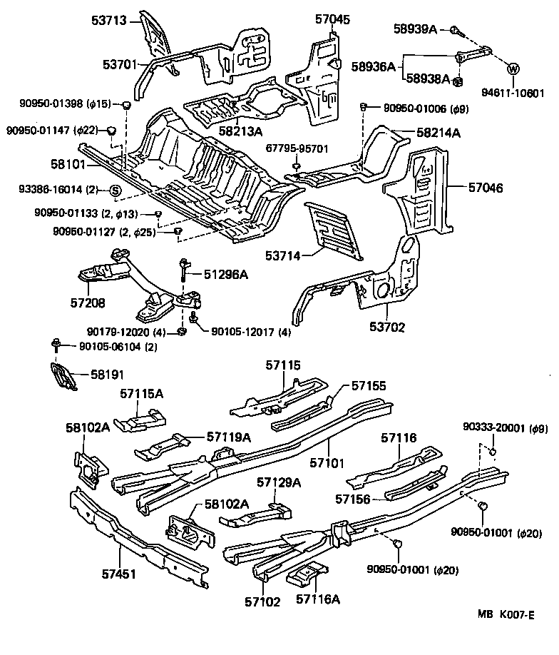 51021-95700 MEMBER SUB-ASSY, ENGINE FRONT MOUNTING product image