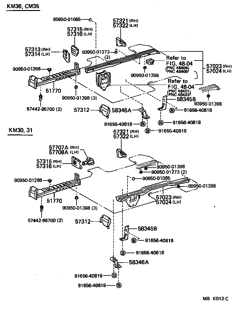 57023-95901 MEMBER SUB-ASSY, REAR SIDE, LH product image