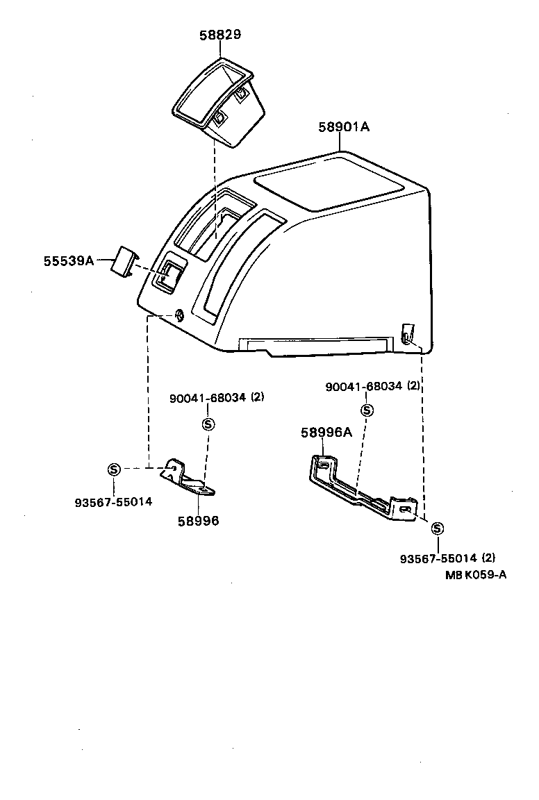 58996-87602 BRACKET, CONSOLE BOX MOUNTING, NO.2 product image